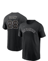Nike Buster Posey Black San Francisco Giants Black White Name Number T Shirt At Nordstrom