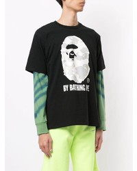 A Bathing Ape Camouflage Ape Face Cotton T Shirt