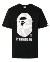 A Bathing Ape Camouflage Ape Face Cotton T Shirt