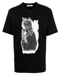 Undercover Cat Graphic Print T Shirt