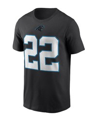 Nike Christian Mccaffrey Black Carolina Panthers Name Number T Shirt