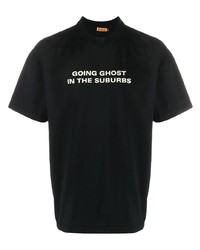 GOING GHOST IN THE SUBURBS Circulations Logo Print T Shirt