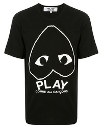 Comme Des Garcons Play Comme Des Garons Play Logo Print Crew Neck T Shirt