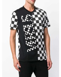 Versus Contrast Checkered T Shirt