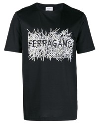 Salvatore Ferragamo Contrast Logo T Shirt