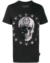 Philipp Plein Contrast Skull T Shirt