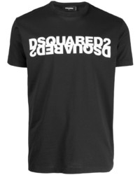 DSQUARED2 Contrasting White Double Logo T Shirt