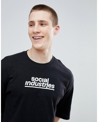Jack & Jones Core Drop Shoulder T Shirt With Social Industries Graphic