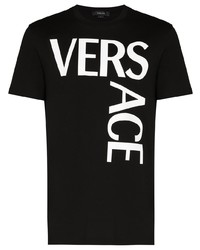 Versace Corner Logo Print T Shirt