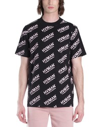 HVMAN Cotton T Shirt In Blackdusty Pink At Nordstrom
