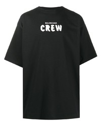 Balenciaga Crew Print Oversized T Shirt