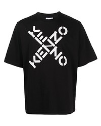 Kenzo Crossed Logo Crew Neck T Shirt