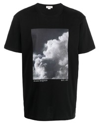 Alexander McQueen Degrad Sky Cotton T Shirt