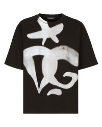 Dolce & Gabbana Dg Graffiti Print Boxy T Shirt