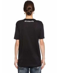 Dolce & Gabbana Dg Printed Cotton Jersey T Shirt