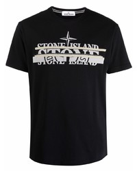 Stone Island Disjointed Logo Print T Shirt