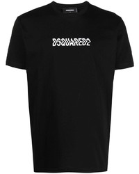 DSQUARED2 Distorted Logo Print T Shirt