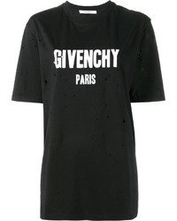 Givenchy Distressed Logo Print T Shirt