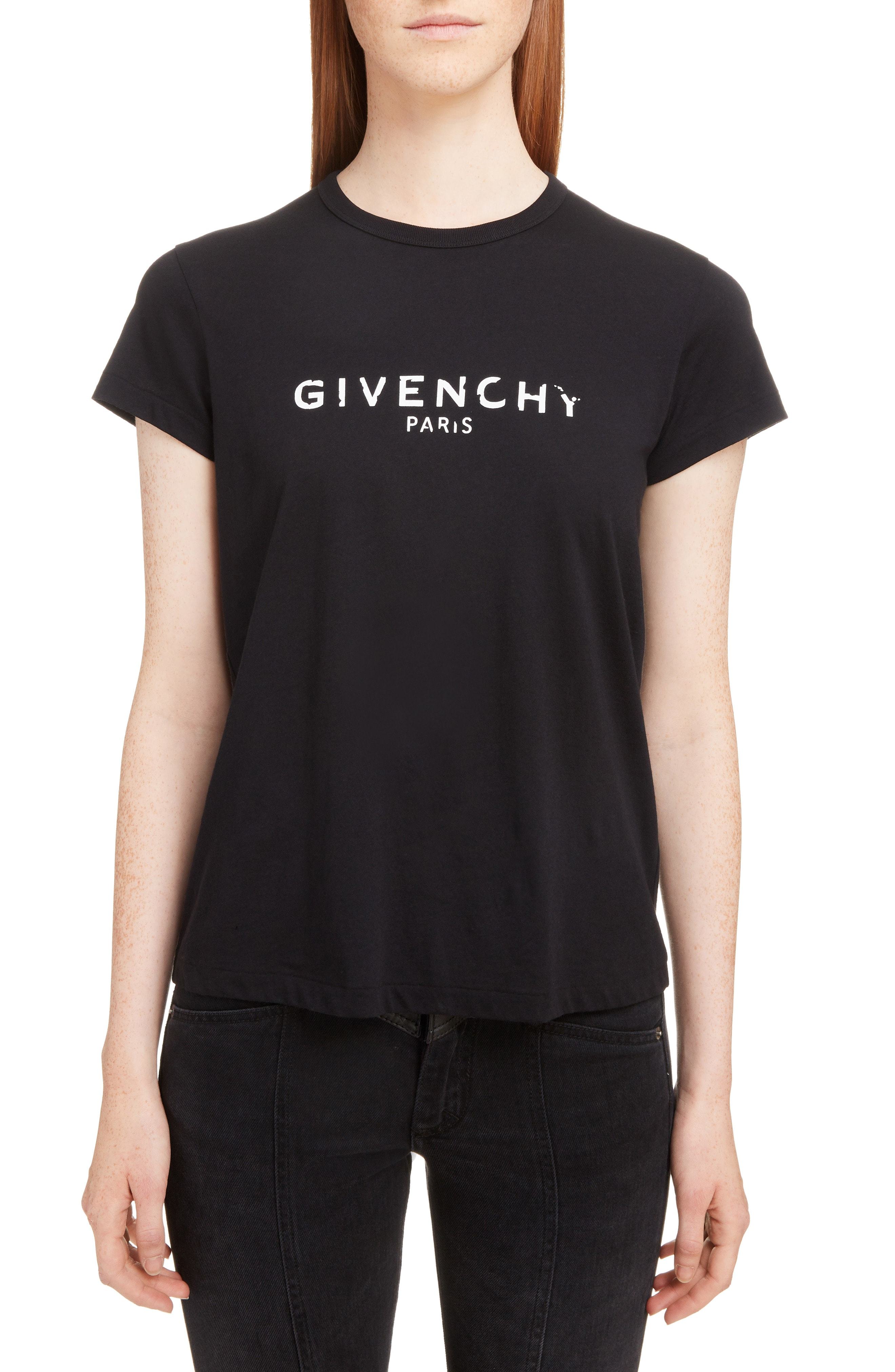 givenchy distressed logo tee