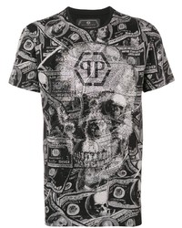 Philipp Plein Dollar Print T Shirt