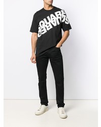 DSQUARED2 Double Logo Printed T Shirt