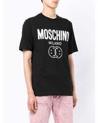 Moschino Double Smile Logo Print T Shirt