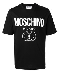 Moschino Double Smile Logo Print T Shirt