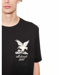 MHI Eagle Embroidered Cotton Jersey T Shirt