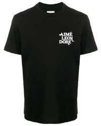 Aimé Leon Dore Flocked Logo Print T Shirt