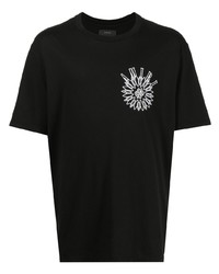 Amiri Flower Logo Print Cotton T Shirt