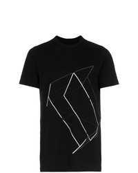Rick Owens Geometric Embroidered T Shirt