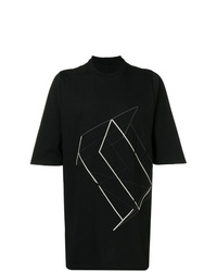 Rick Owens Geometric Embroidered T Shirt