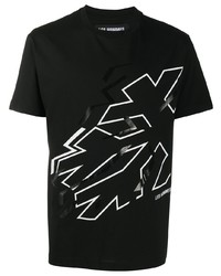 Les Hommes Geometric Print T Shirt