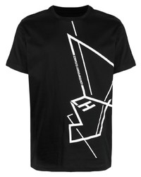 Les Hommes Geometric Print T Shirt