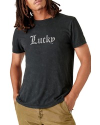 Lucky Brand Gothic Logo Graphic Tee