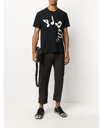 Black Comme Des Garçons Graphic Print Cotton T Shirt