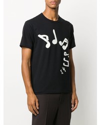 Black Comme Des Garçons Graphic Print Cotton T Shirt