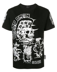 Philipp Plein Graphic Skull T Shirt