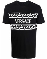 Versace Collection Greca Print Cotton T Shirt