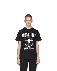 Moschino Grey Logo Hooded T Shirt