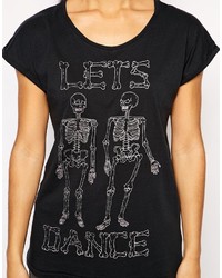 Worn By Halloween Lets Dance Skeleton Short Sleeve T Shirt