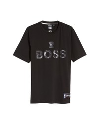 BOSS Hugo X Nba Tbasket Brooklyn Nets Logo Graphic Tee