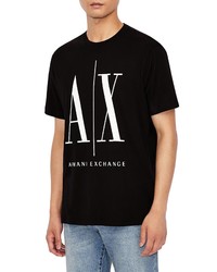 Armani Exchange Icon Logo Cotton Graphic Tee In Black At Nordstrom