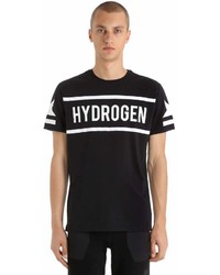 Hydrogen Icon Logo Printed Cotton Jersey T Shirt