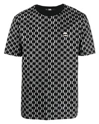 Karl Lagerfeld Ikonik Monogram Print T Shirt