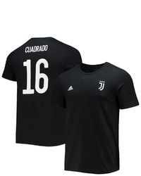 adidas Juan Cuadrado Black Juventus Amplifier Name Number T Shirt