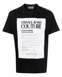VERSACE JEANS COUTURE Label Print Organic Cotton T Shirt