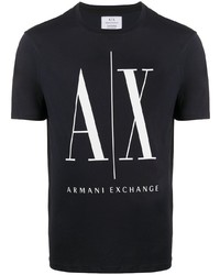 Armani Exchange Large Logo Printed Cotton T Shirt