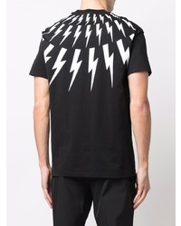Neil Barrett Lightning Print Crewneck T Shirt