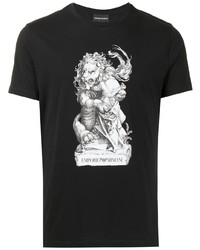 Emporio Armani Lion Sculpture Print T Shirt